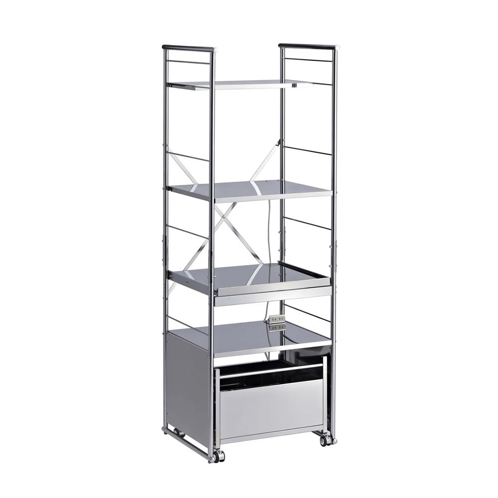 楽天市場】ステンレス製大型レンジ対応ラック ハイタイプワゴンの通販