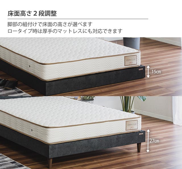 楽天市場】グランツ 正規代理店 ベッドフレーム ダブルベッド ダブル