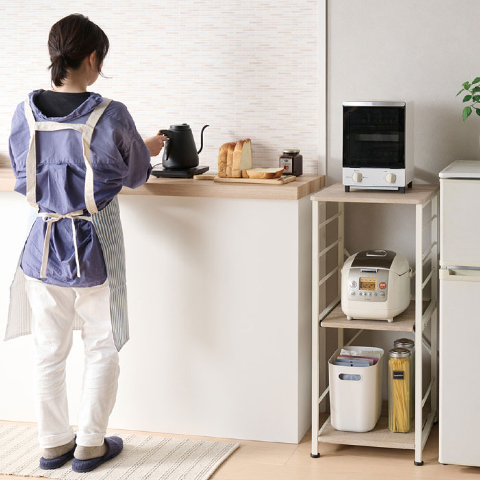 楽天市場】スリムキッチンラック 幅40cm 家電収納 炊飯器置き 隙間収納