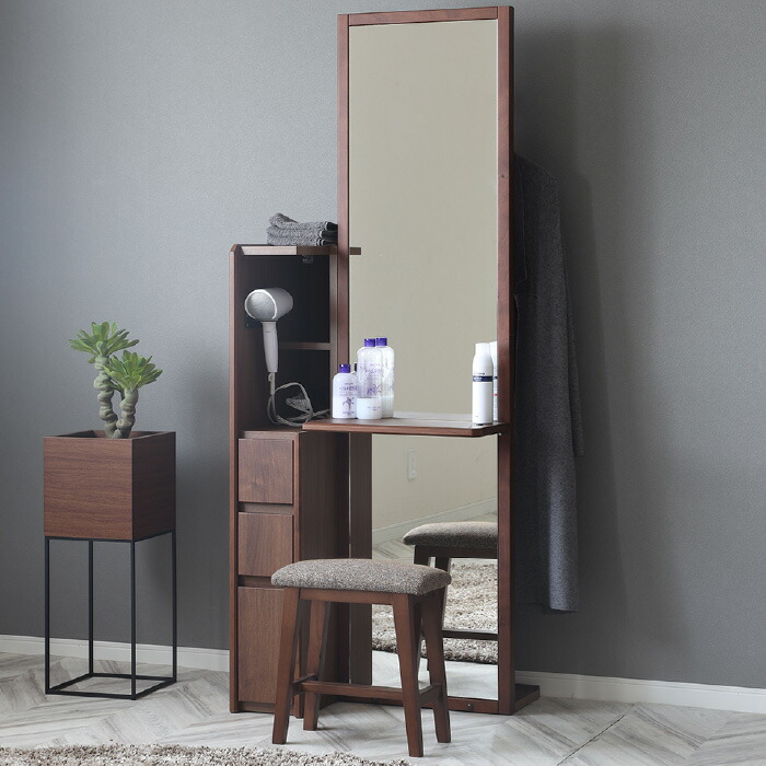 楽天市場】姿見ドレッサー スツール付き 全身鏡 CWドレッサー ミラー