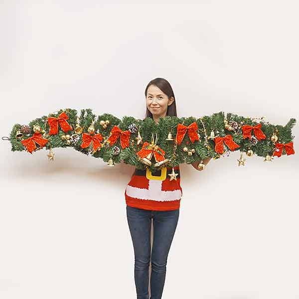 楽天市場】クリスマス 装飾 店舗の入口や連続面に スワッグ ガーランド