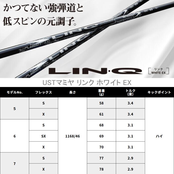 楽天市場】リンク ホワイト EX USTマミヤ シャフト タイトリスト