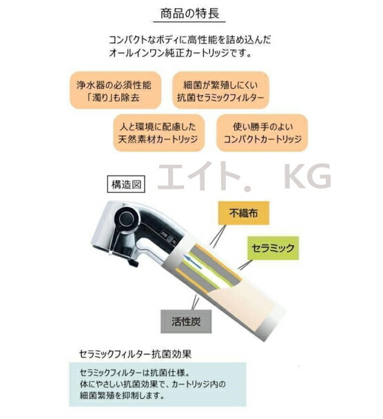 楽天市場】【送料無料】JF-K12 浄水栓用交換用カートリッジ 2個入り
