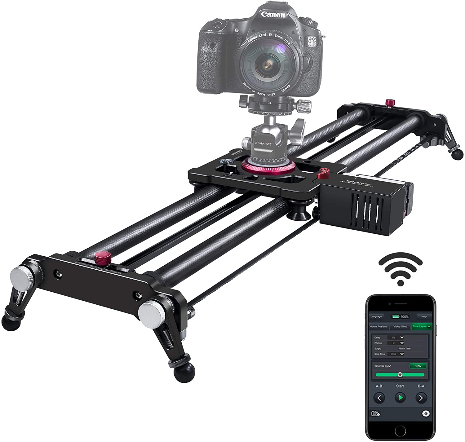 楽天市場】【ASHANKS 電動スライダー カメラ App Bluetooth Control