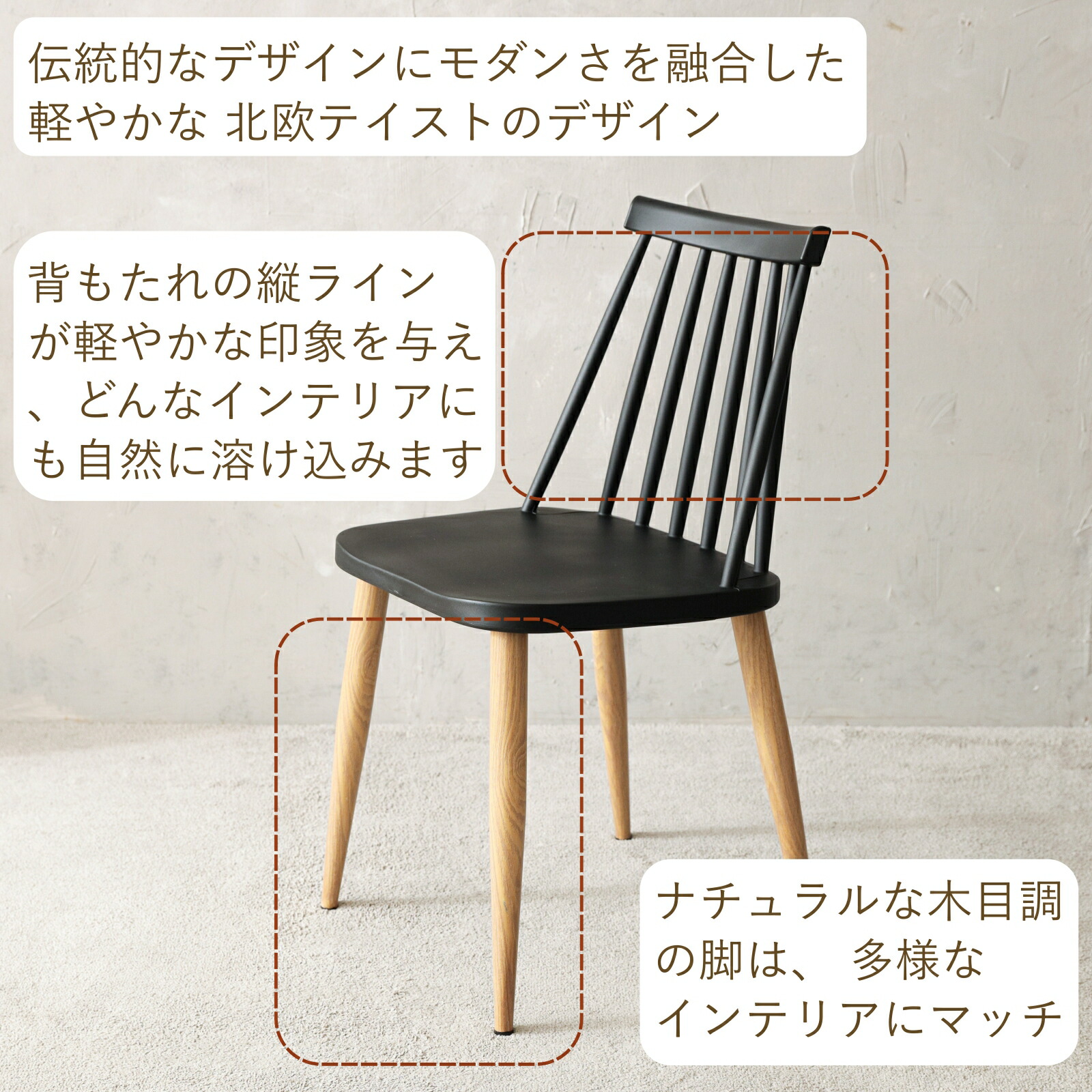 楽天市場】【レビュー☆4.3以上 170件超】ダイニングチェア スポーク