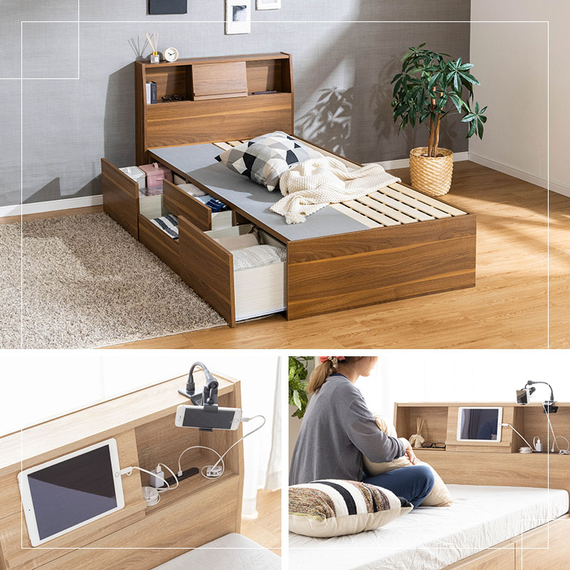 楽天市場】収納ベッド シングル ベッド ベッドフレーム 大容量 ベット