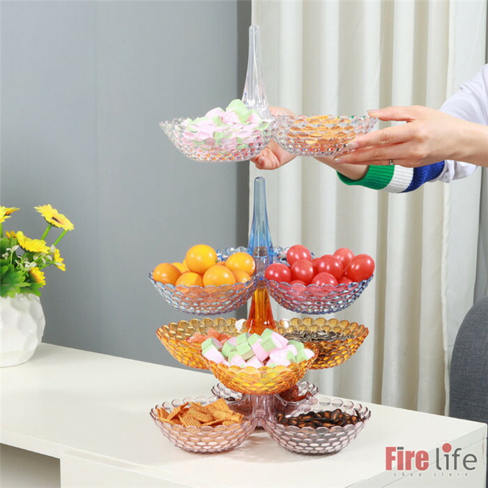 楽天市場】フルーツプレート 3層セット 家庭用 パーティー 透明