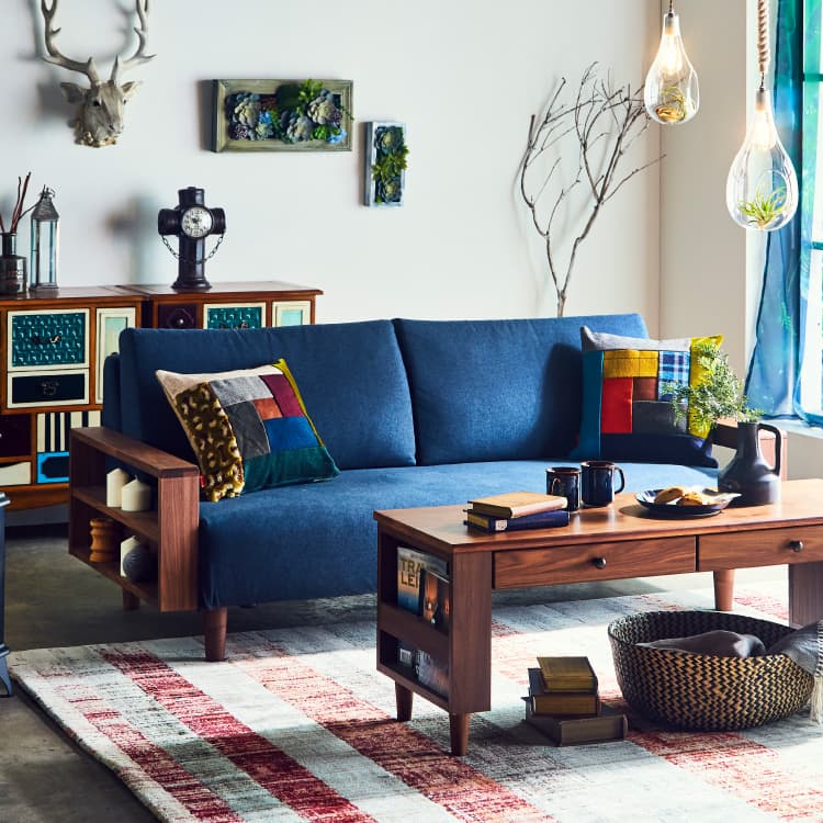 楽天市場】ソファ 2人掛け 洗える カバーリング 北欧デザイン 天然木