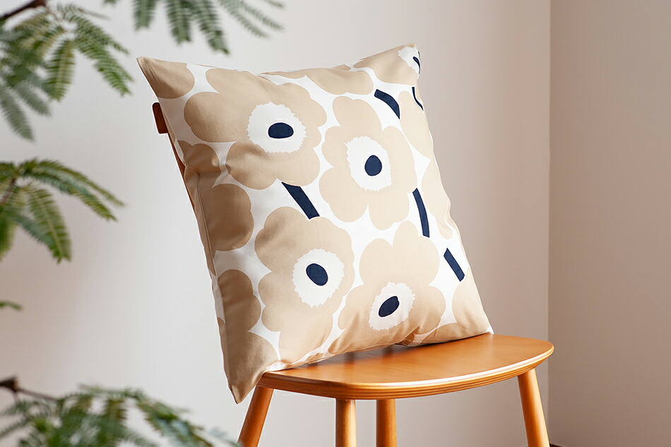 楽天市場】クッションカバー ピエニウニッコ オフホワイト×ベージュ 50