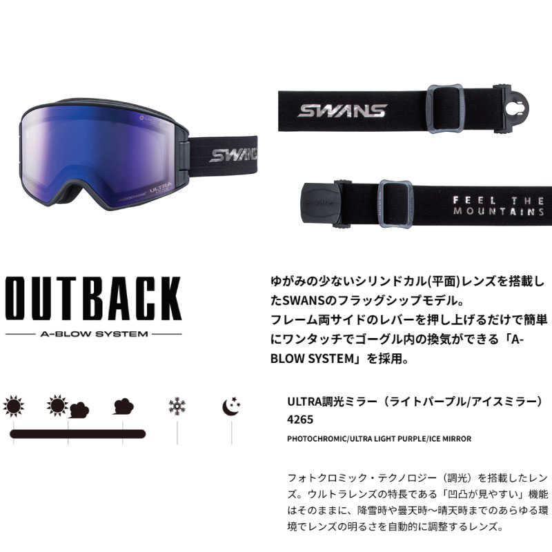 楽天市場】スワンズ アウトバック ゴーグル SWANS OUT BACK 調光レンズ
