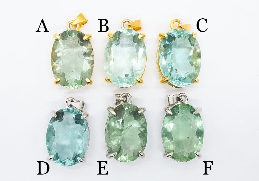 楽天市場】選べる 天然 AAA ブルー グリーン フローライト オーバル