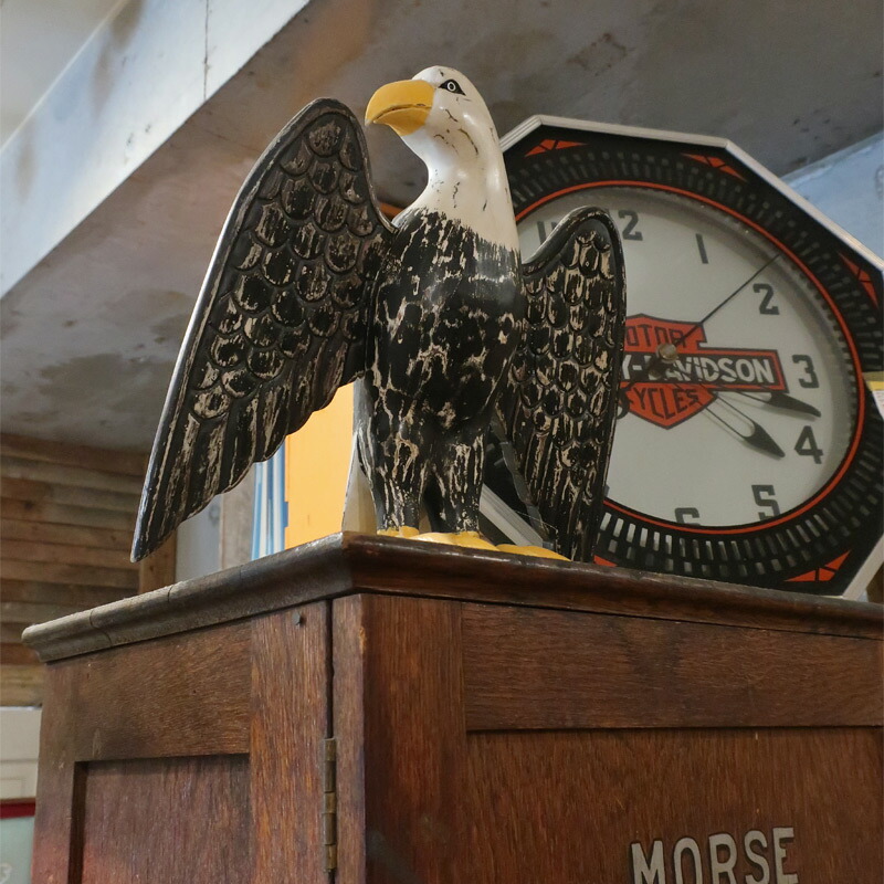 楽天市場】ウッドカービング イーグル (スプレッドウイング)【木彫り