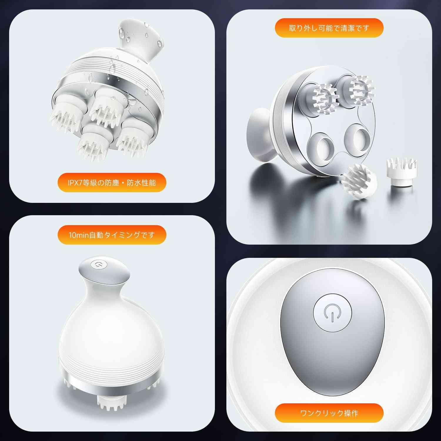 楽天市場】電動頭皮ブラシ 頭皮ブラシ 頭皮ケア IPX7防水 乾湿両用 3D