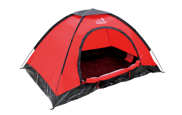 楽天市場】テント 1～2人用 ドーム型テント レッド DOME TENT+ OUTDOOR