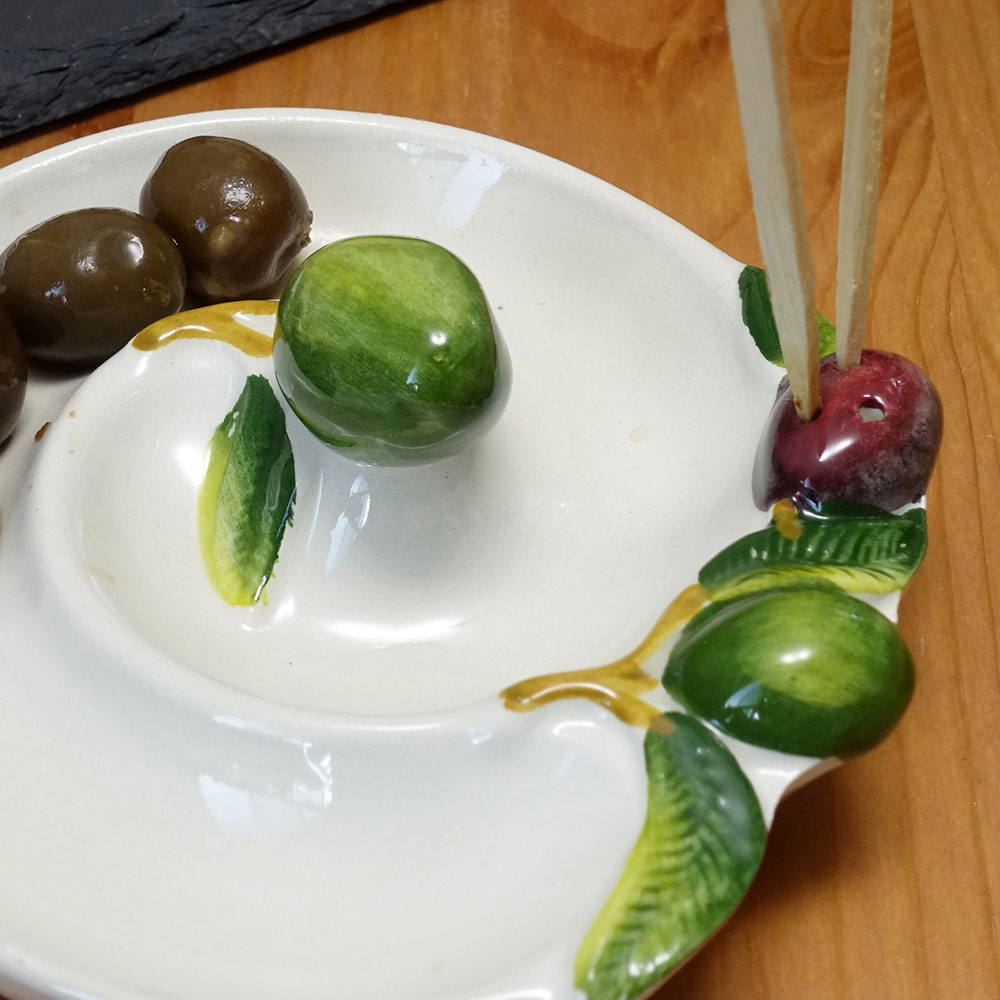 楽天市場】イタリア 洋食器 オリーブ専用 食器 12cm オリーブ柄 陶器製