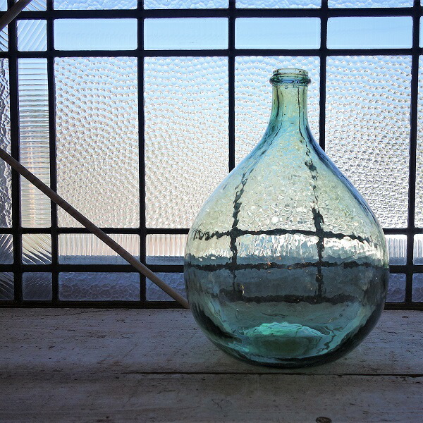 楽天市場】アンティーク デミジョンボトル フランス M 花瓶 グリーン