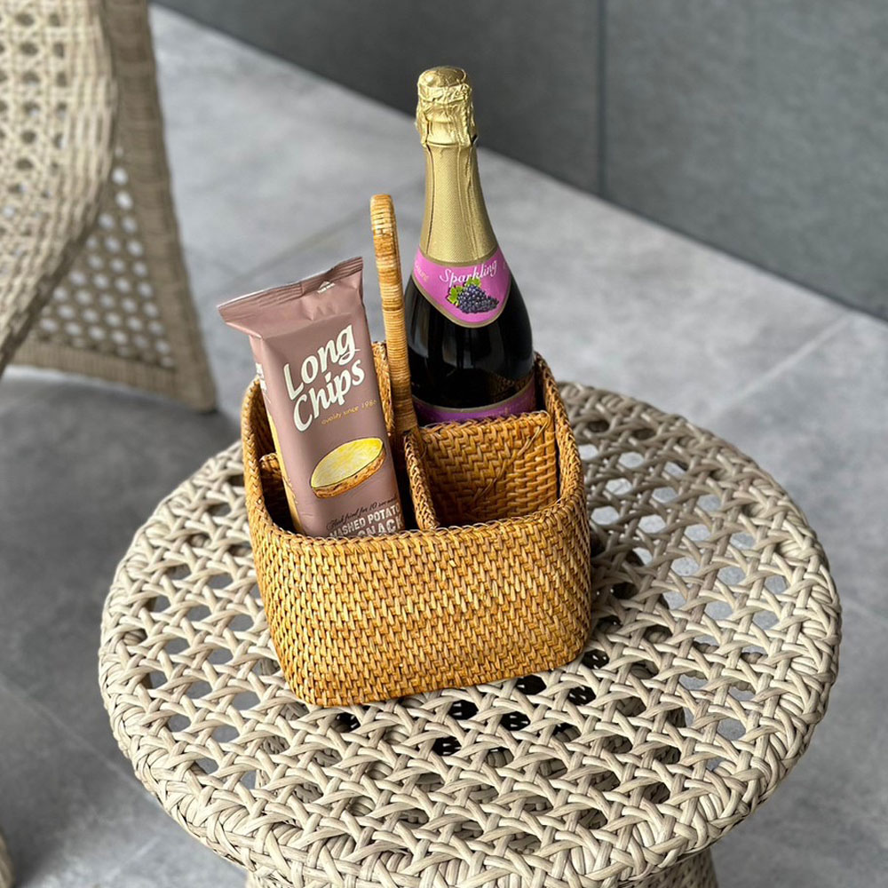 楽天市場】ラタンワインボトルホルダー □20×H30cm ワインホルダー