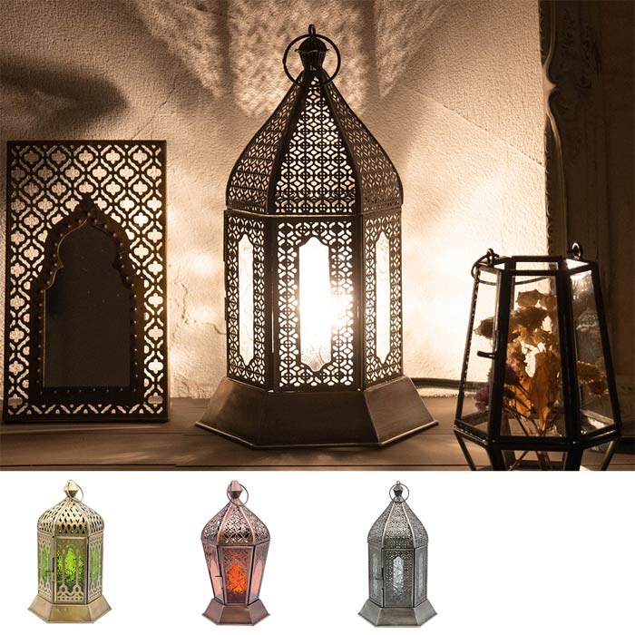 楽天市場】モロッコ ランプ アイアン テーブルランプ 卓上ライト
