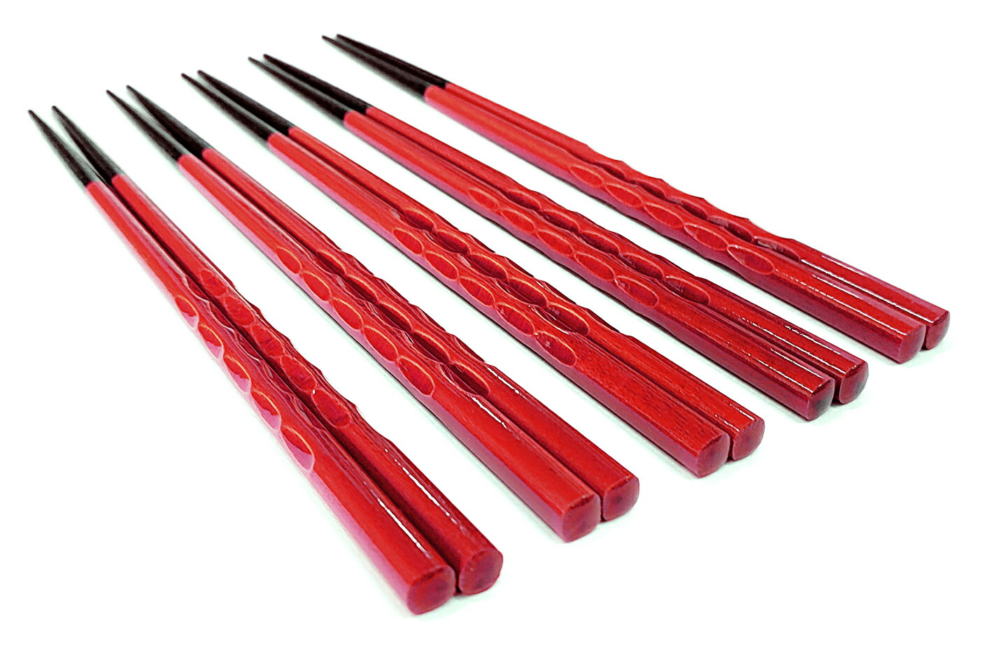 楽天市場】箸 食洗機対応 もちやすい木彫り箸 赤 5膳セット / お箸 は