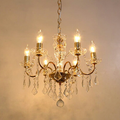 楽天市場】【送料無料】クラリーチェ ゴールド 6灯シャンデリア