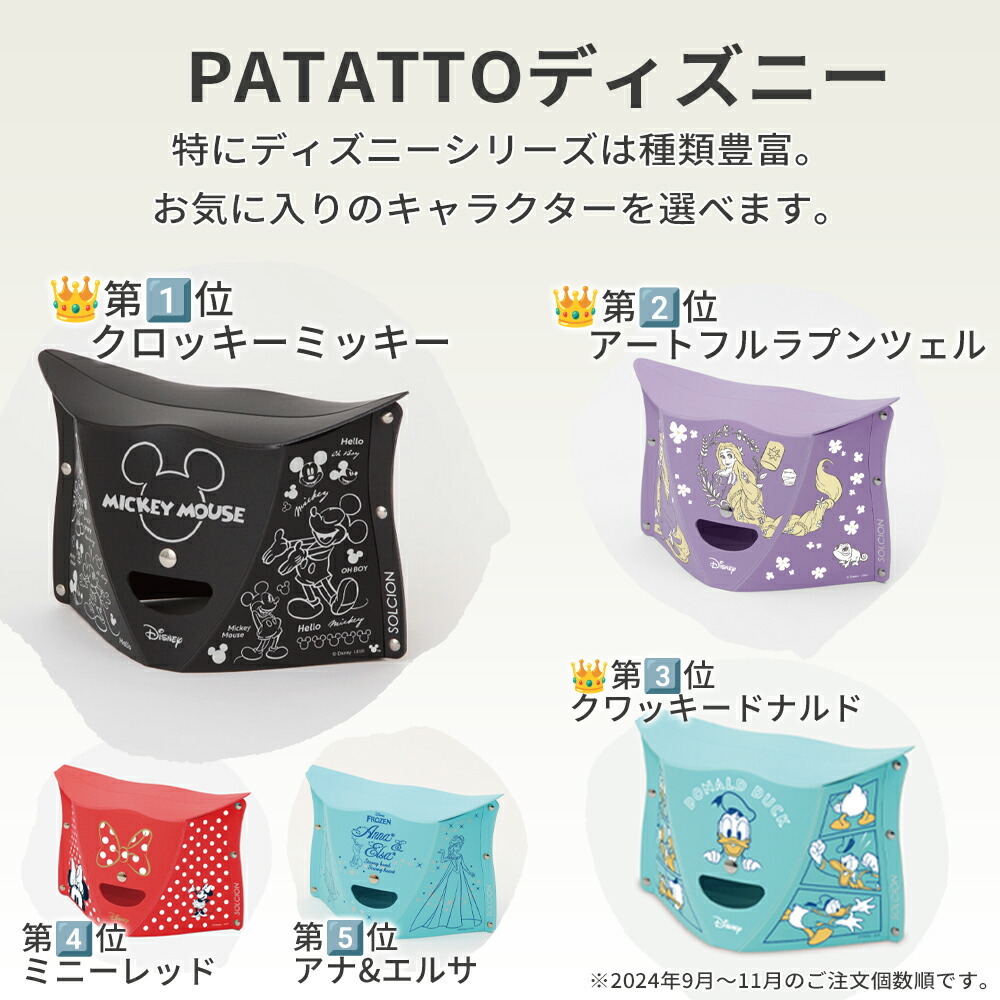楽天市場】パタット ディズニー PATATTO 180 mini 折りたたみ椅子 イス