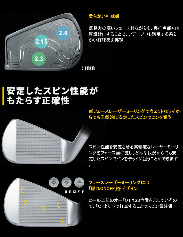 楽天市場】オノフ 2024 KURO FORGED アイアン 4本セット[＃7-P] N.S.