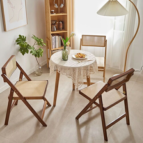 楽天市場】【レビュー特典】ダイニングチェア ラタンチェア 折りたたみ
