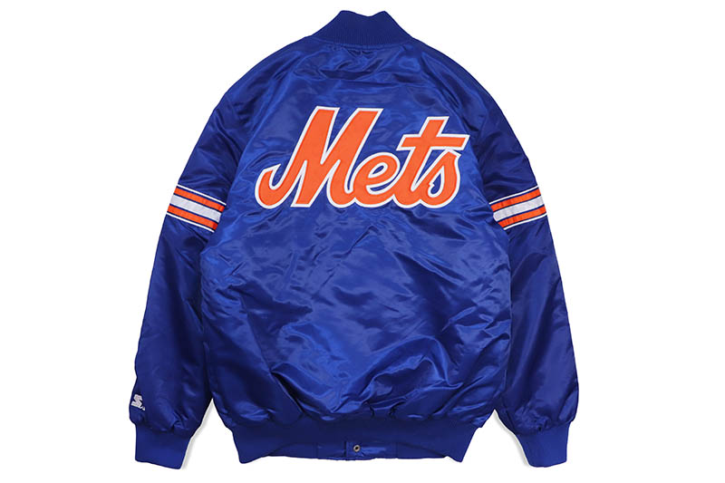 楽天市場】STARTER NEW YORK METS VARSITY SATIN FULL-SNAP JACKET