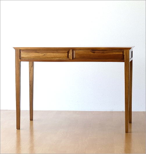 楽天市場】チーク無垢材 パソコンデスク 木製 机 総無垢材 天然木 PC