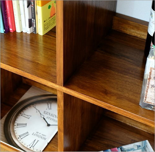 楽天市場】チーク無垢材 オープンラック 本棚 木製 総無垢材 多目的