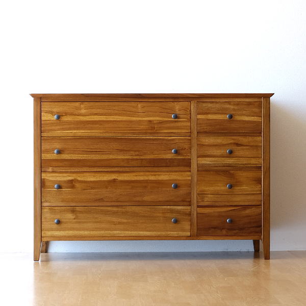 楽天市場】チーク無垢材 チェスト 総無垢材 木製 収納家具 洋服タンス