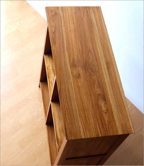 楽天市場】チーク無垢材 本棚 木製 オープンラック 総無垢材 飾り棚