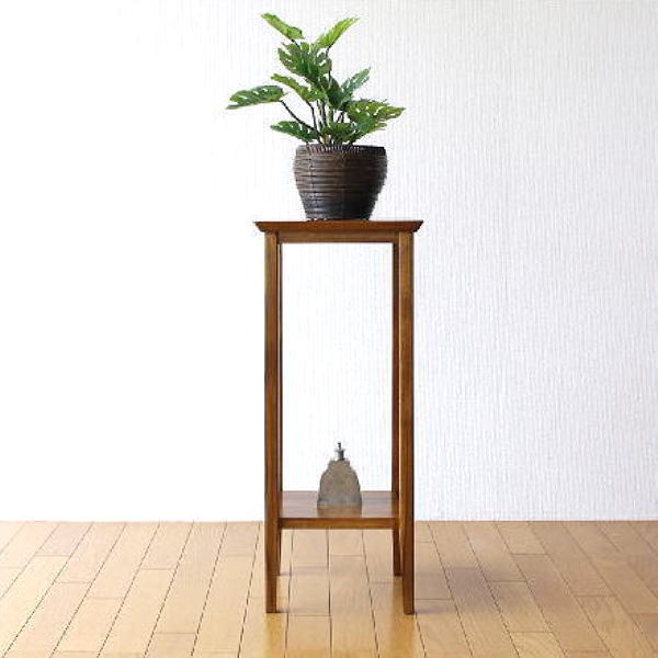 楽天市場】チーク無垢材 花台 木製 総無垢材 フラワースタンド 玄関