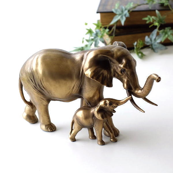 楽天市場】ゾウ 置物 オブジェ おしゃれ ぞう 象 エスニック ゴールド