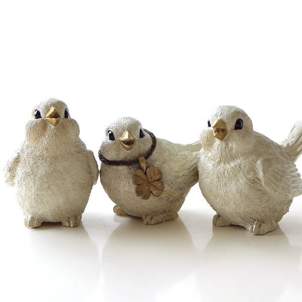 楽天市場】鳥 置物 オブジェ セット かわいい お庭 ガーデニング 3