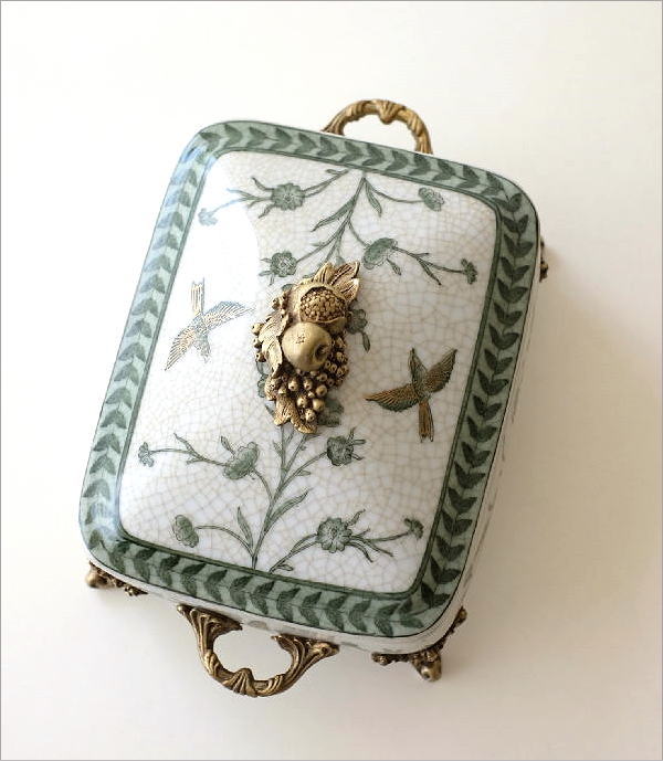 楽天市場】陶器 小物入れ おしゃれ シンプル 真鍮 蓋付き ボックス