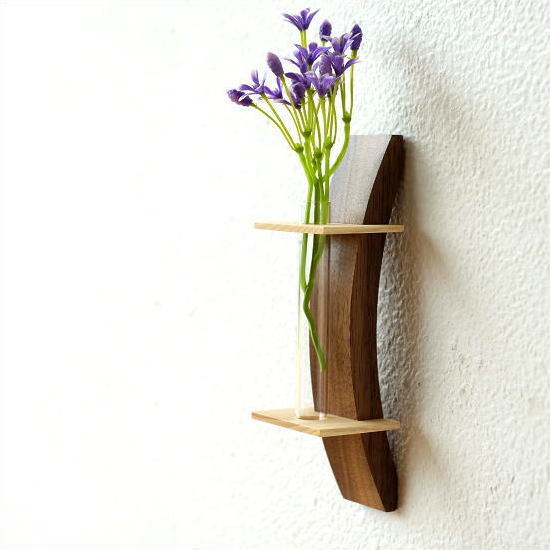 楽天市場】一輪挿し 木製 おしゃれ 壁掛け 花瓶 インテリア 花器