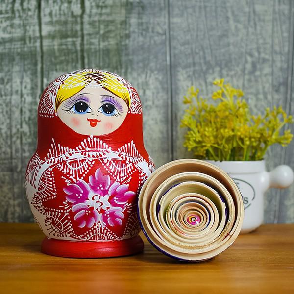 楽天市場】マトリョーシカ 人形 オブジェ 10個組15センチ レッド 工芸