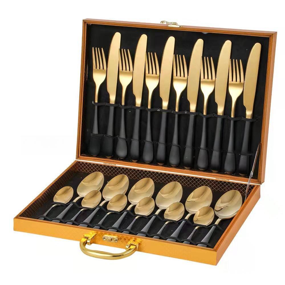 楽天市場】豪華カトラリーセット 24点 ステンレス 鋼 ゴールド