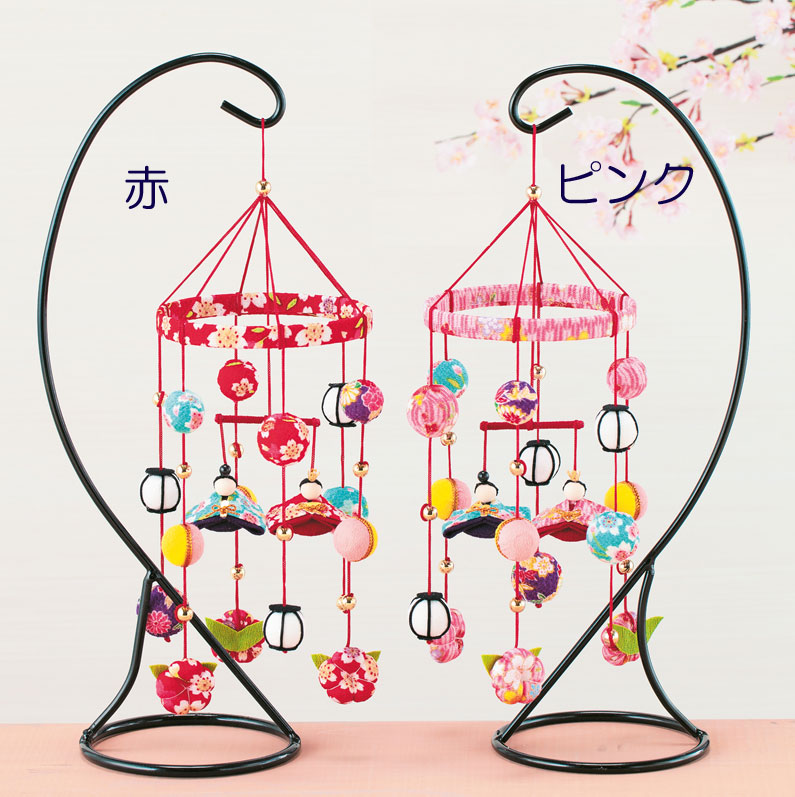 楽天市場】つり台M・ボンド・綿付き つるし飾りの雛人形（赤または