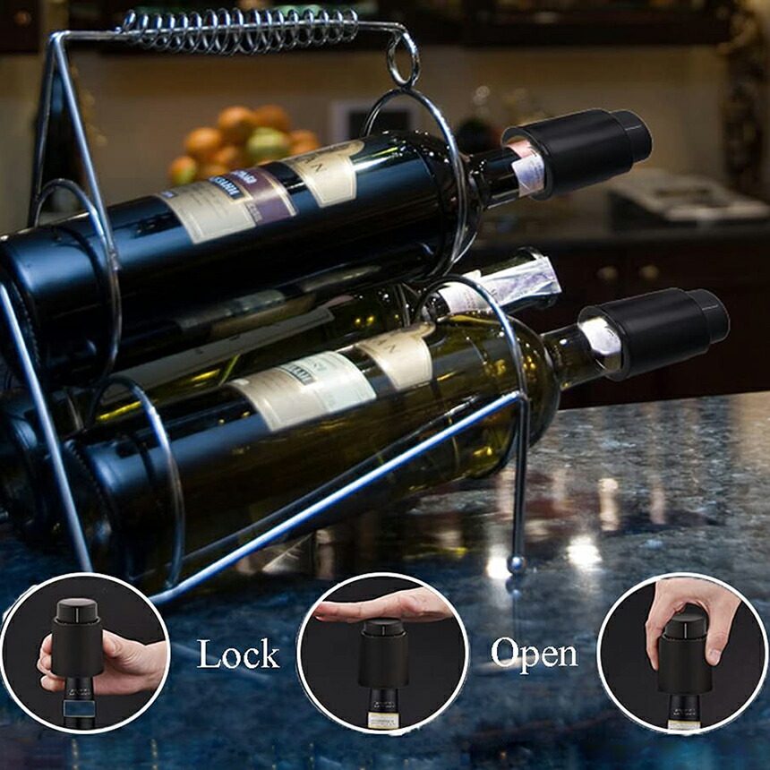 楽天市場】ワインストッパー ワインボトル栓 3個セット ボトル蓋 密閉