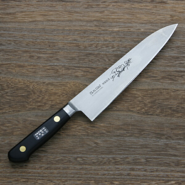 楽天市場】ミソノ 牛刀 両刃 180mm EUカーボン鋼 共口金付き 彫刻入り