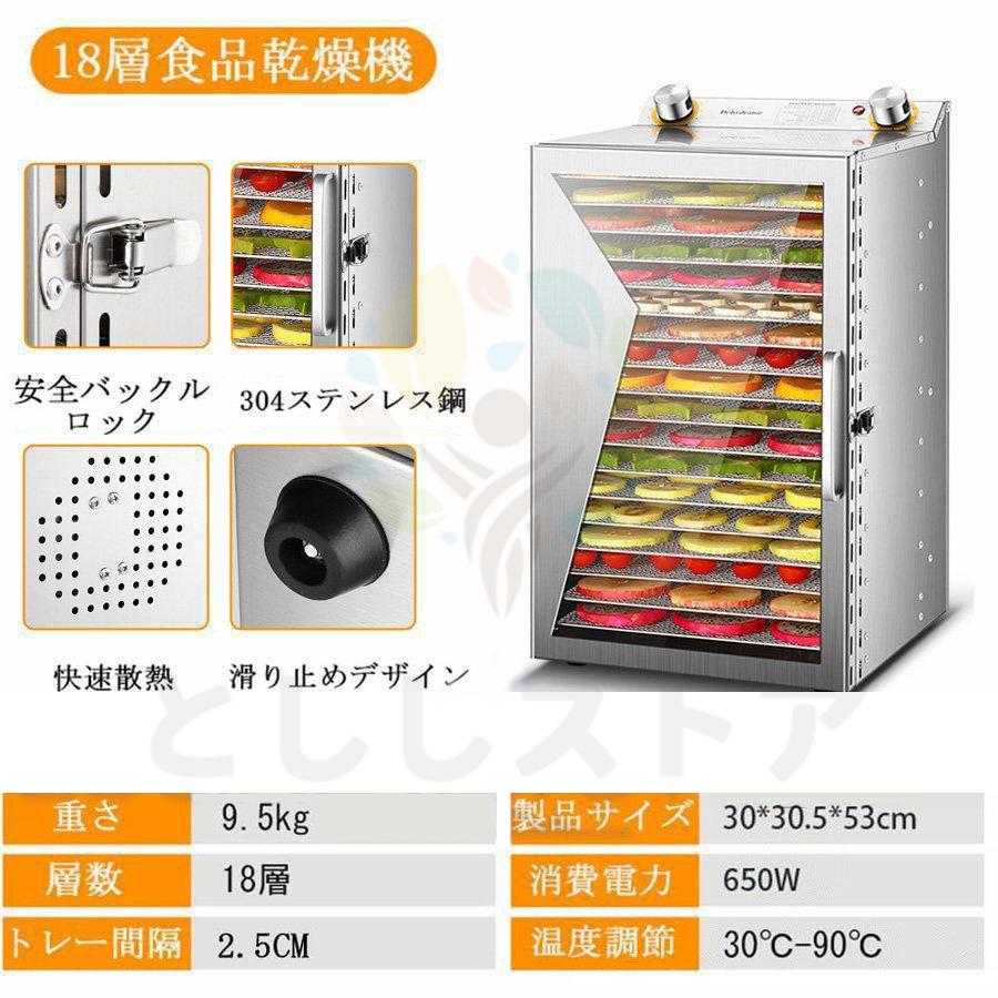 楽天市場】【3年保証】フードドライヤー 食品乾燥機 18層 大容量 野菜