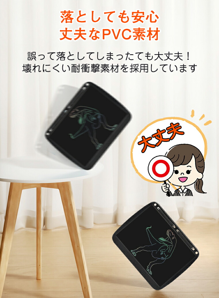 楽天市場】お絵描きボード 大画面 カラフル 子供 電子 液晶 充電式