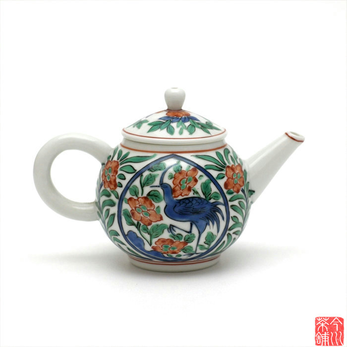 茶計色絵草花煎茶煎茶道具煎茶碗急須