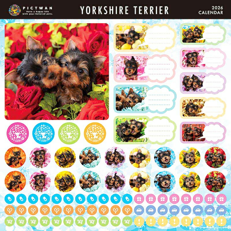 楽天市場】［公式］PICTWANカレンダー 2026年【L判】ヨークシャー