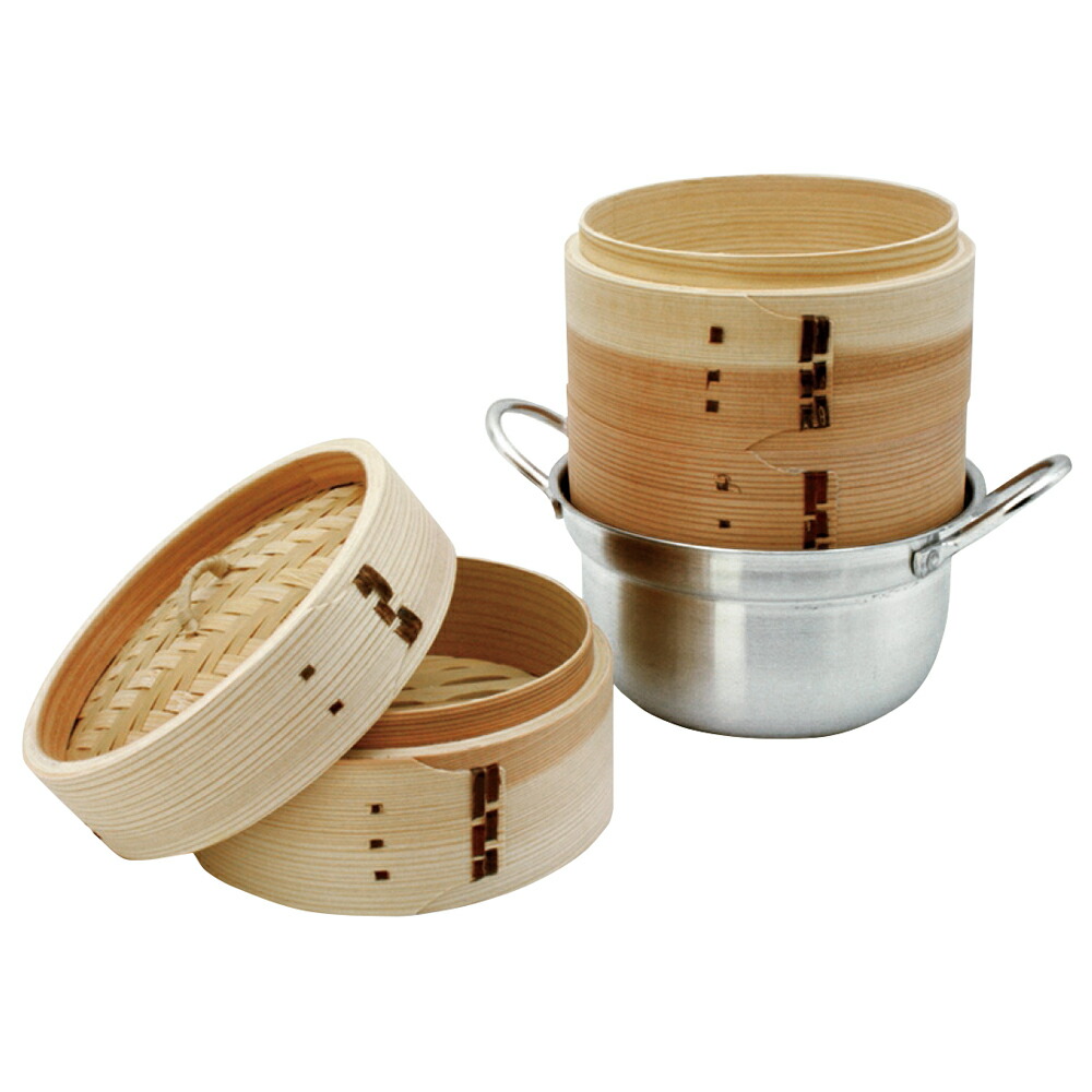 楽天市場】神子島製作所 桃印 PE 18-0ステンレス角蒸し器 3段 29cm