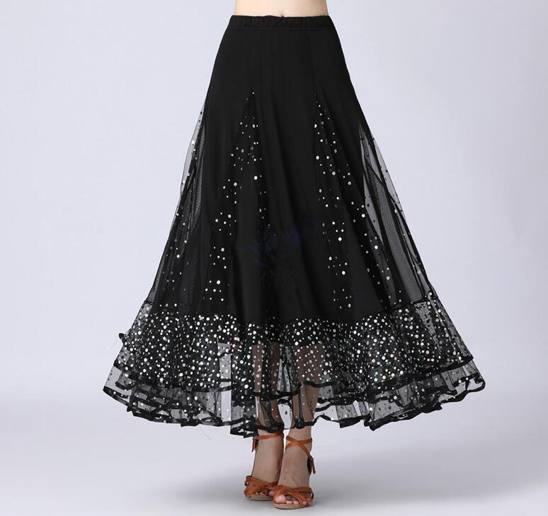 楽天市場】スカート ダンス スカート ロング 裾フリル 裾チュール