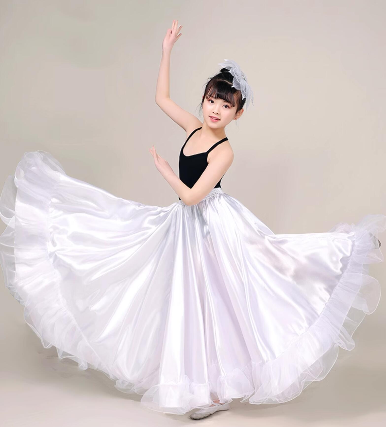 楽天市場】子供 フラメンコ スカート 裾チュールフリル 広がる ダンス