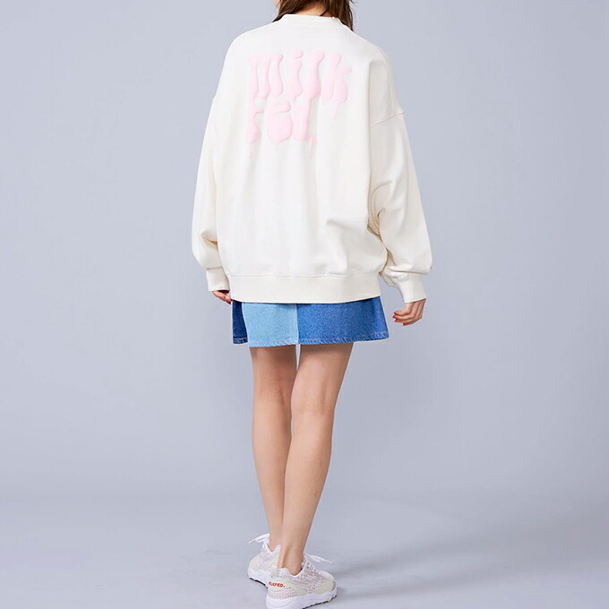 楽天市場】【 MILKFED. ミルクフェド 】 DRIP LOGO BIG SWEAT TOP